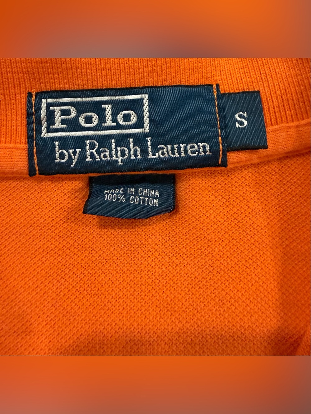 Polo Ralph Lauren Men’s Small Orange Cotton Polo Shirt Classic Pony - Picture 4 of 14